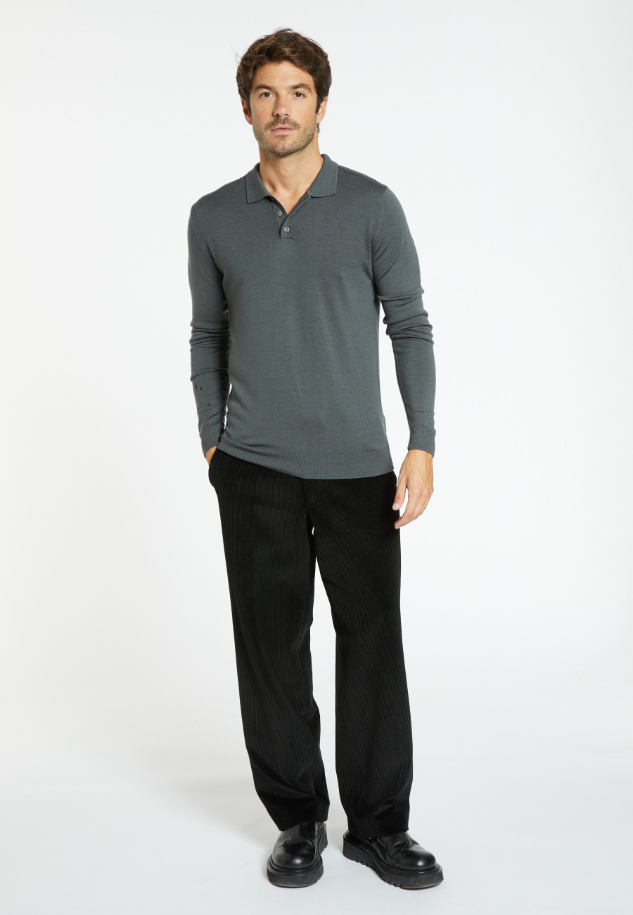 Pull col polo en laine - Eni