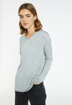 Pull col V en Bambou Cachemire - Barbara