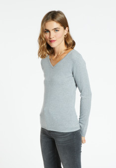 Pull col V en cachemire intemporel - Eniva