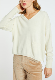 Pull col V 100% cachemire - Balba