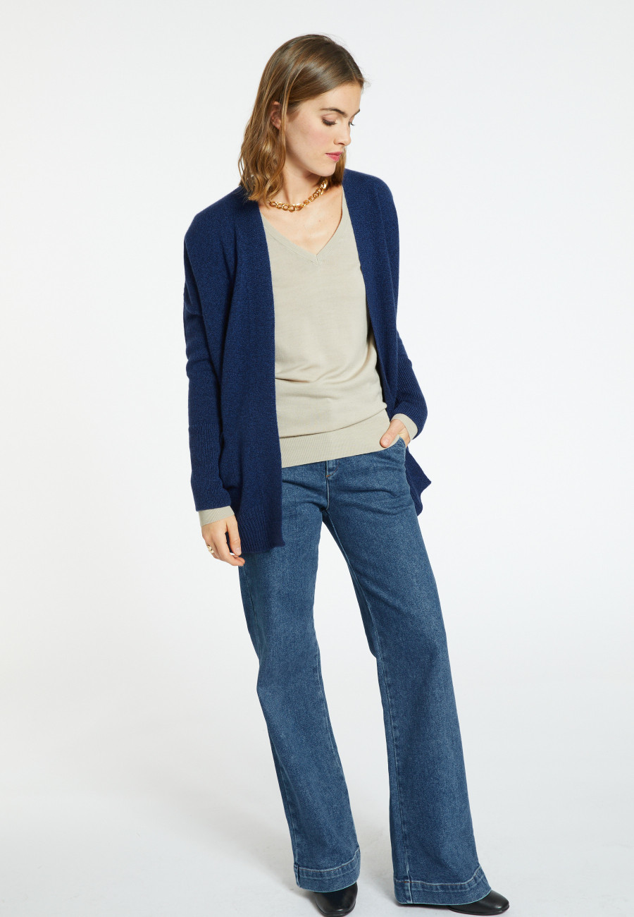 Lange Strickjacke aus Wolle und Kaschmir - Cabery