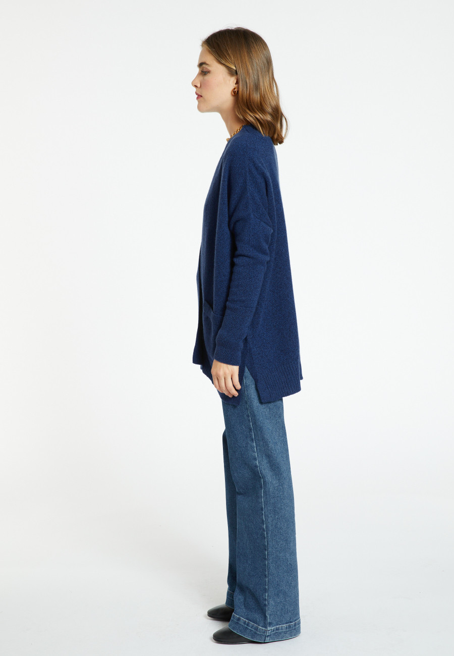 Lange Strickjacke aus Wolle und Kaschmir - Cabery