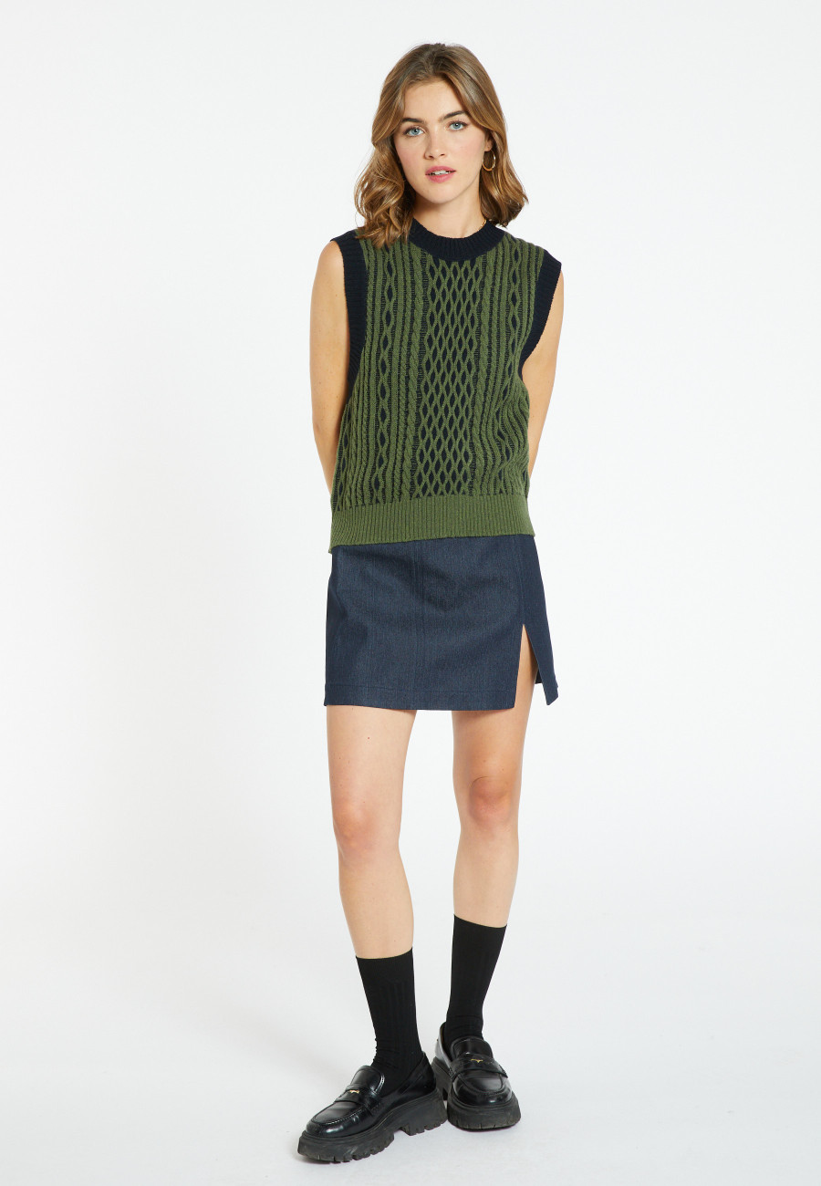 Ärmelloser Pullover aus Wolle und Kaschmir - Clotilde Ärmelloser Pullover aus Wolle und Kaschmir - Clotilde