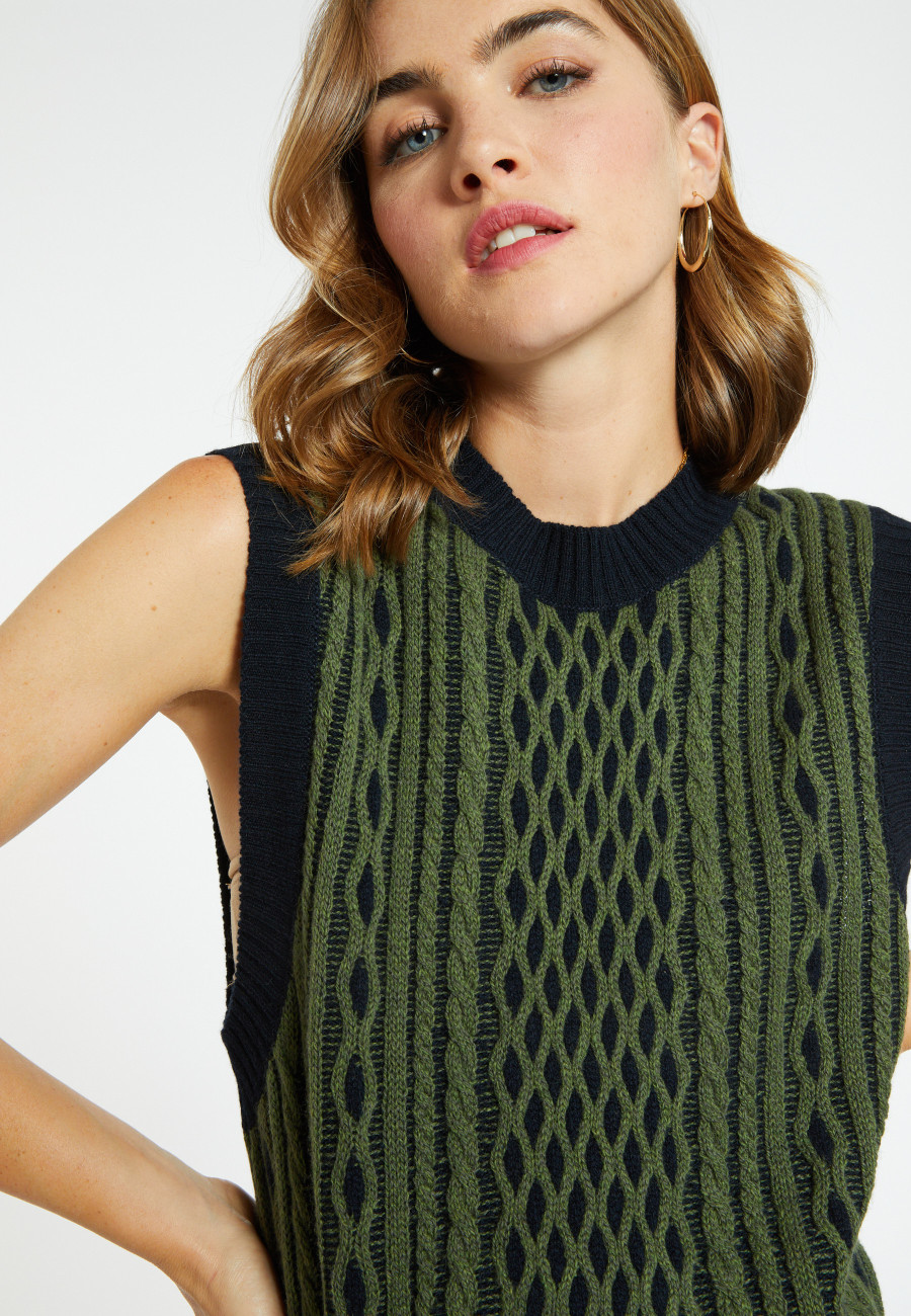Ärmelloser Pullover aus Wolle und Kaschmir - Clotilde Ärmelloser Pullover aus Wolle und Kaschmir - Clotilde