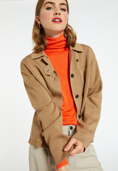 Jacke mit Knöpfen und Taschen aus Merinowolle - Coline