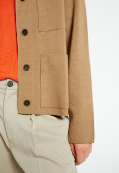 Jacke mit Knöpfen und Taschen aus Merinowolle - Coline