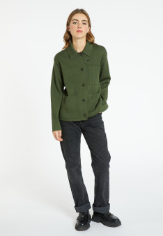 Jacke mit Knöpfen und Taschen aus Merinowolle - Coline