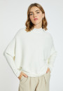 Weit geschnittener Pullover mit Stehkragen aus Wollgemisch - Caly