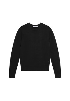 Pullover mit Rundhalsausschnitt und Logo aus Merinowolle - Eddie