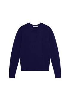 Pullover mit Rundhalsausschnitt und Logo aus Merinowolle - Eddie