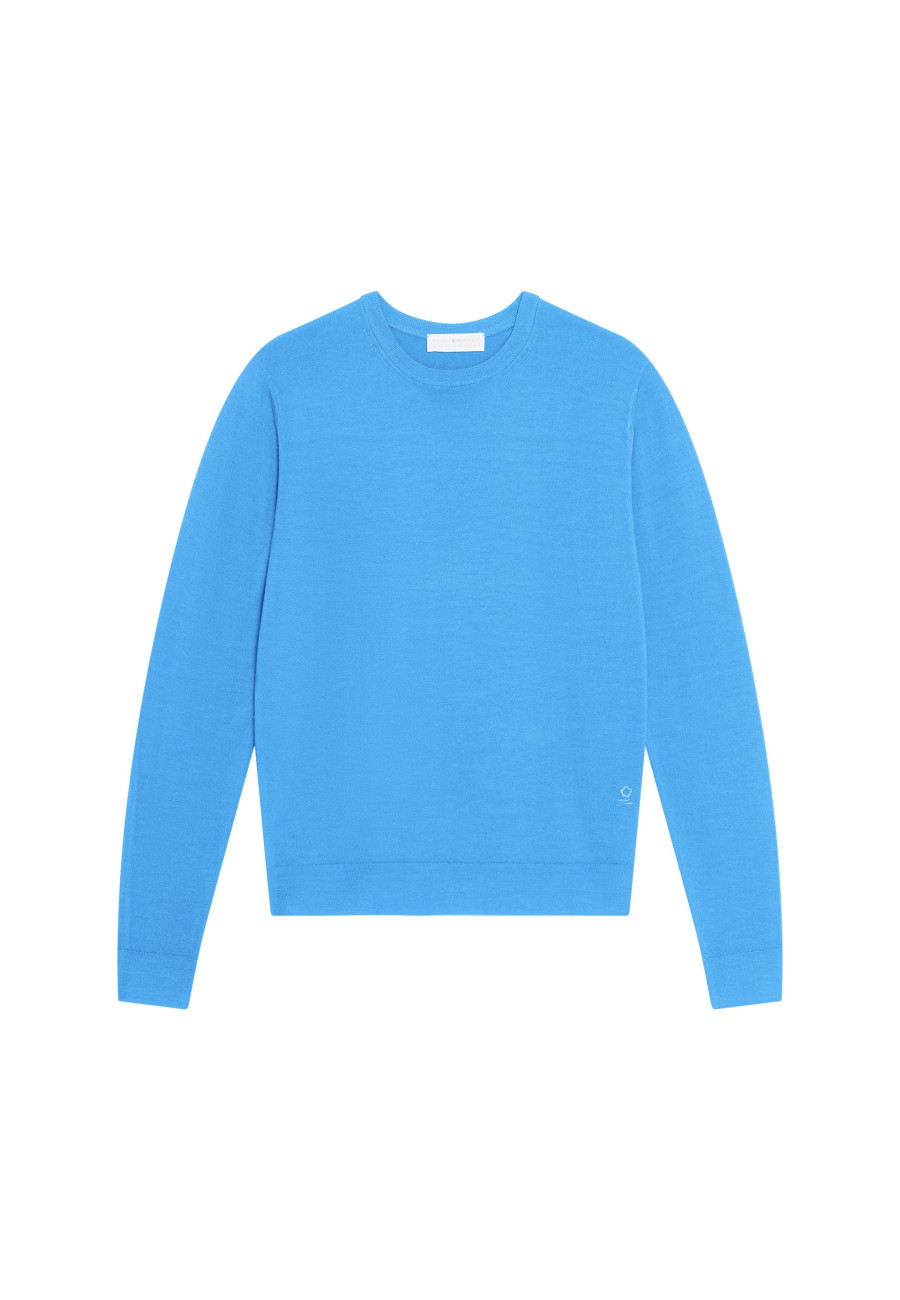 Pullover mit Rundhalsausschnitt und Logo aus Merinowolle - Eddie