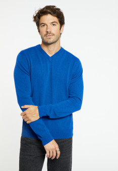 Kaschmirpullover mit V-Ausschnitt - Evann