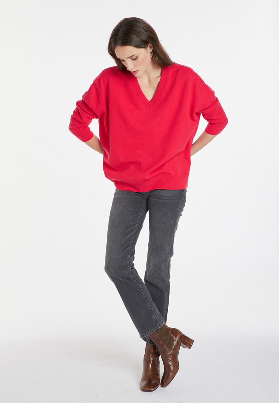 Lockerer Pullover mit Schlitzen aus Kaschmir - Alienor
