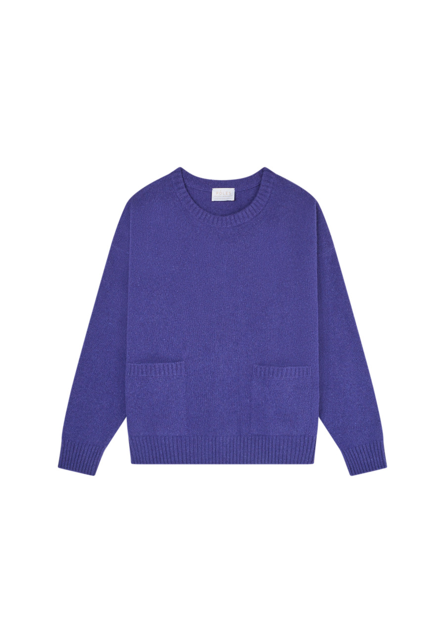 Lockerer Pullover mit Taschen aus Kaschmir und Wolle - Davina
