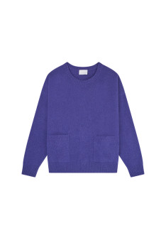 Lockerer Pullover mit Taschen aus Kaschmir und Wolle - Davina