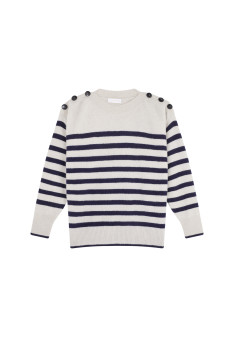 Marinière-Pullover aus Kaschmir und Wolle - Carice