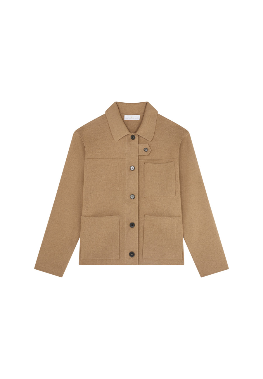 Jacke mit Knöpfen und Taschen aus Merinowolle - Coline