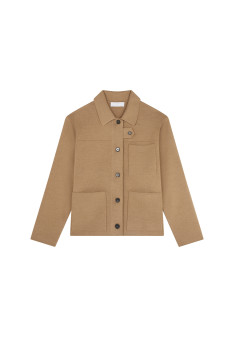 Jacke mit Knöpfen und Taschen aus Merinowolle - Coline