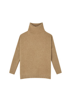 Lockerer Pullover mit Rollkragen aus Wolle und Kaschmir - Clara