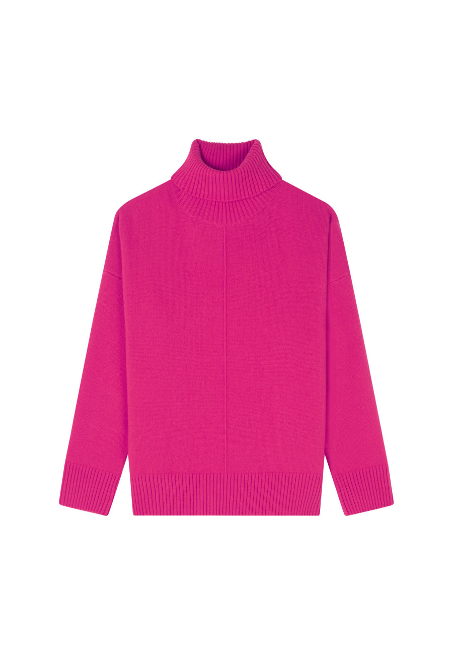 Rollkragenpullover mit Kaschmirschlitzen - Adena