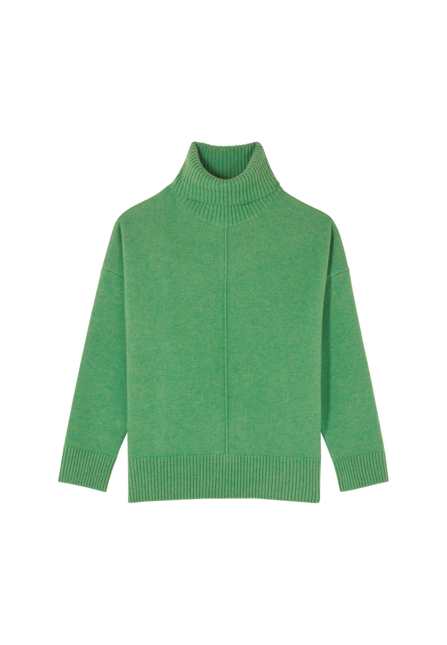 Rollkragenpullover mit Kaschmirschlitzen - Adena