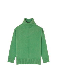 Rollkragenpullover mit Kaschmirschlitzen - Adena