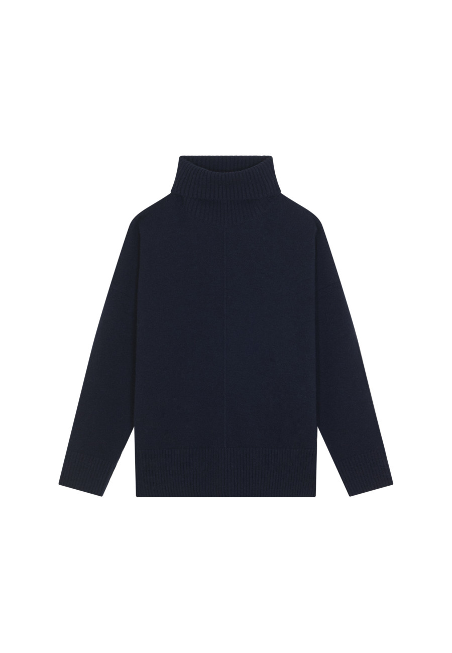 Rollkragenpullover mit Kaschmirschlitzen - Adena