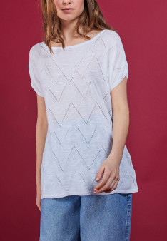 Long T-shirt en lin flammé - Coline