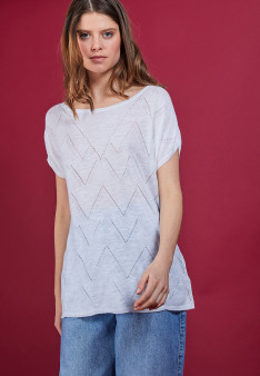 Long T-shirt en lin flammé - Coline