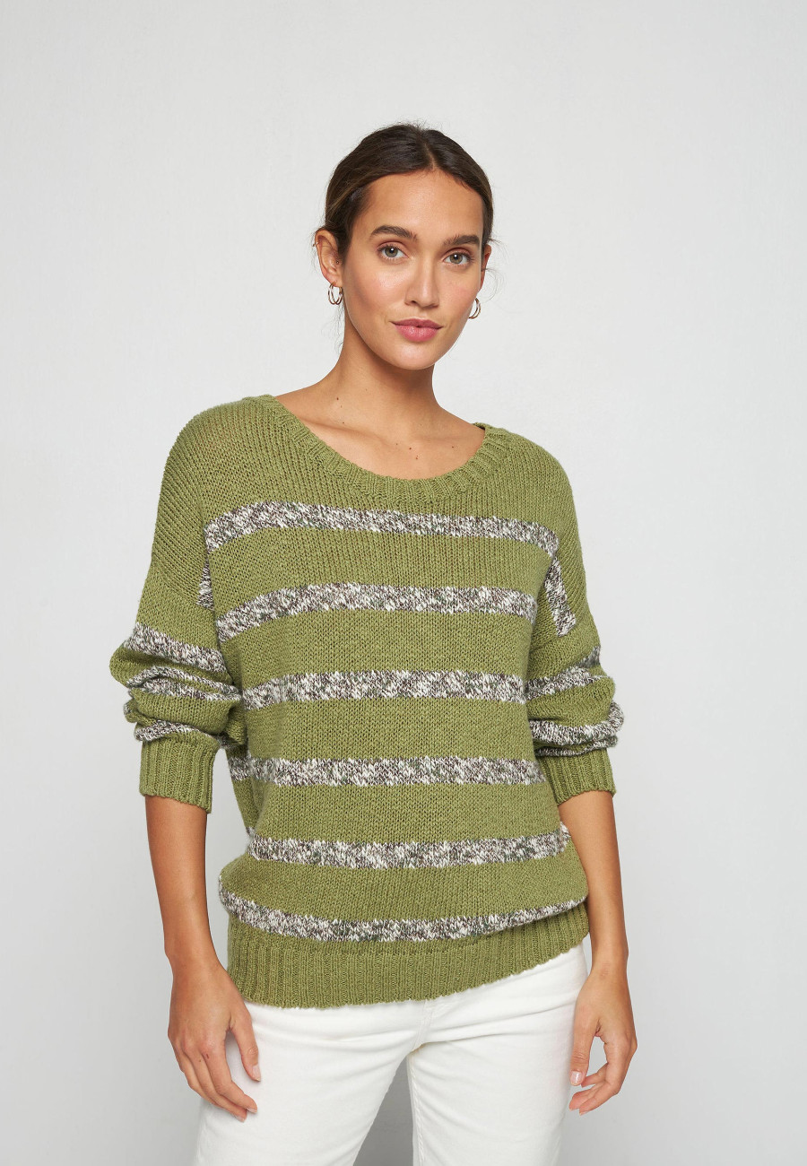 Gestreifter Pullover aus Baumwolle und Leinen - Thildie