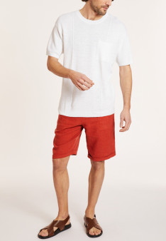 T-shirt mit weitem Schnitt aus Flachsgarn - Deon