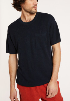 T-shirt mit weitem Schnitt aus Flachsgarn - Deon