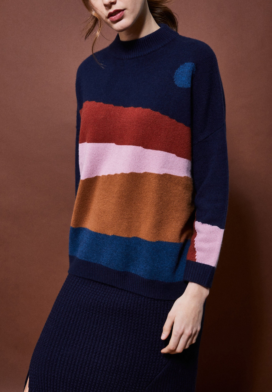 Pull multicolore Saturne