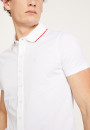 BACCARAT CHEMISE EN  JERSEY UNI ET BORD BICOLORE