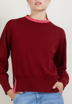 Pull bicolore en laine Gimmie