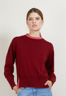 Pull bicolore en laine Gimmie
