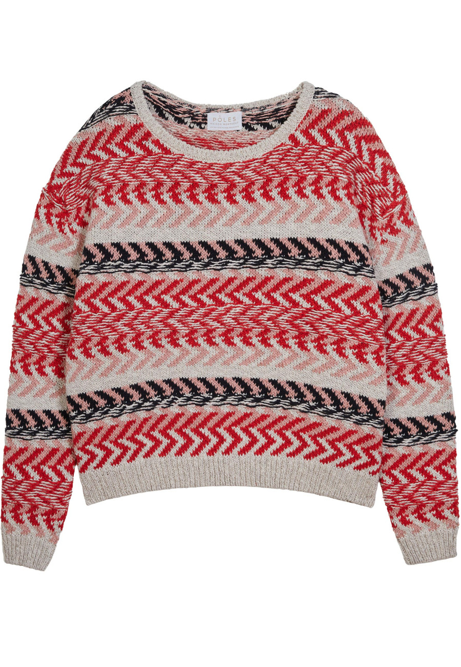 Mehrfarbiger Pullover aus Baumwolle und Leinen - Thadji
