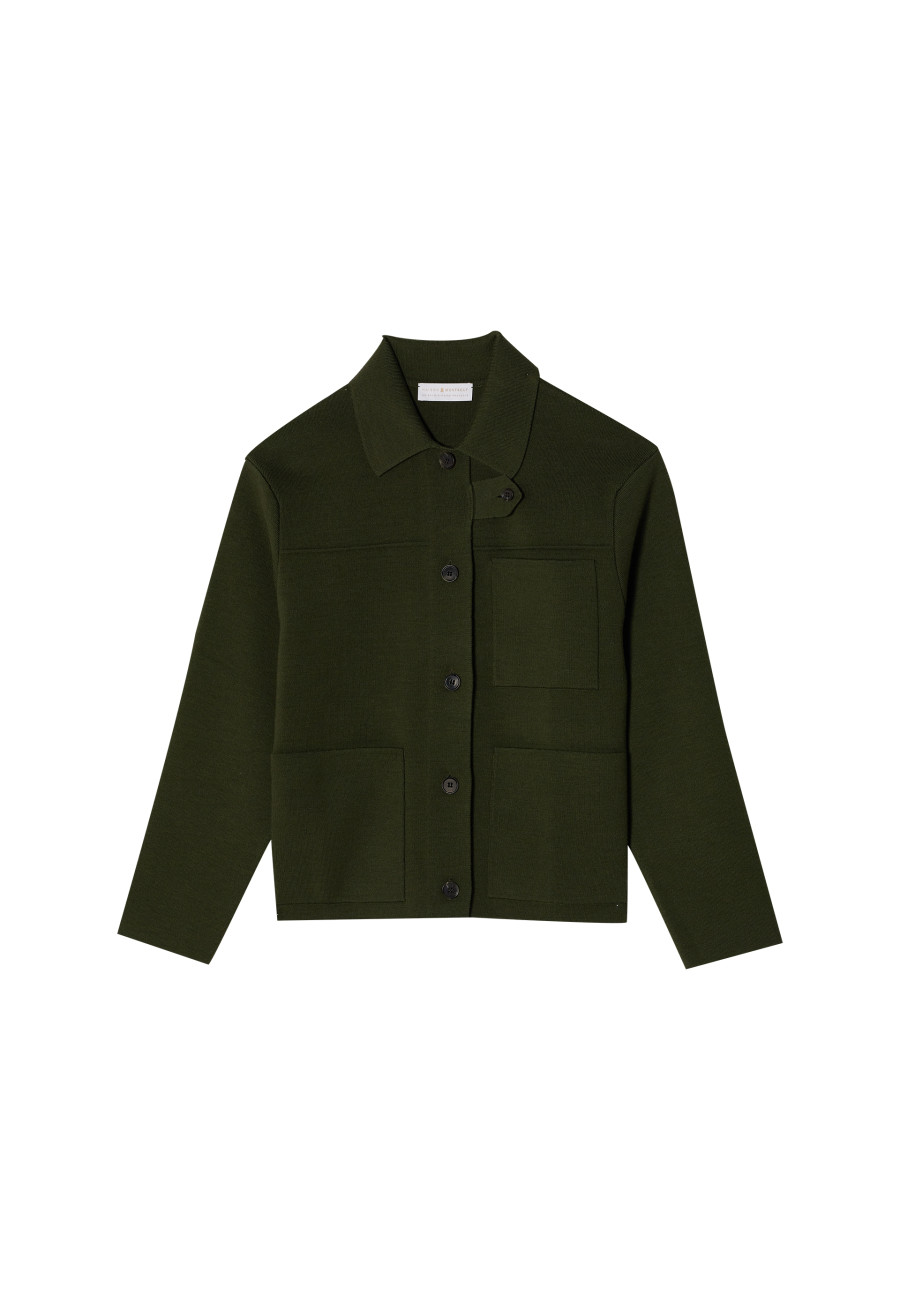 Jacke mit Knöpfen und Taschen aus Merinowolle - Coline