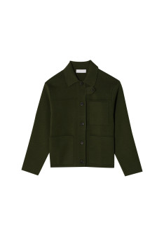 Jacke mit Knöpfen und Taschen aus Merinowolle - Coline
