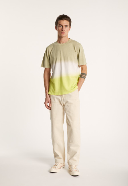 Dip-Dye-Rundhals-T-Shirt – Ivanoe