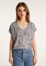 T-Shirt aus leicht geflammtem Leinen - Leona