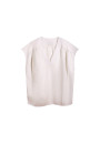 Leinen-T-Shirt mit V-Ausschnitt – Dala