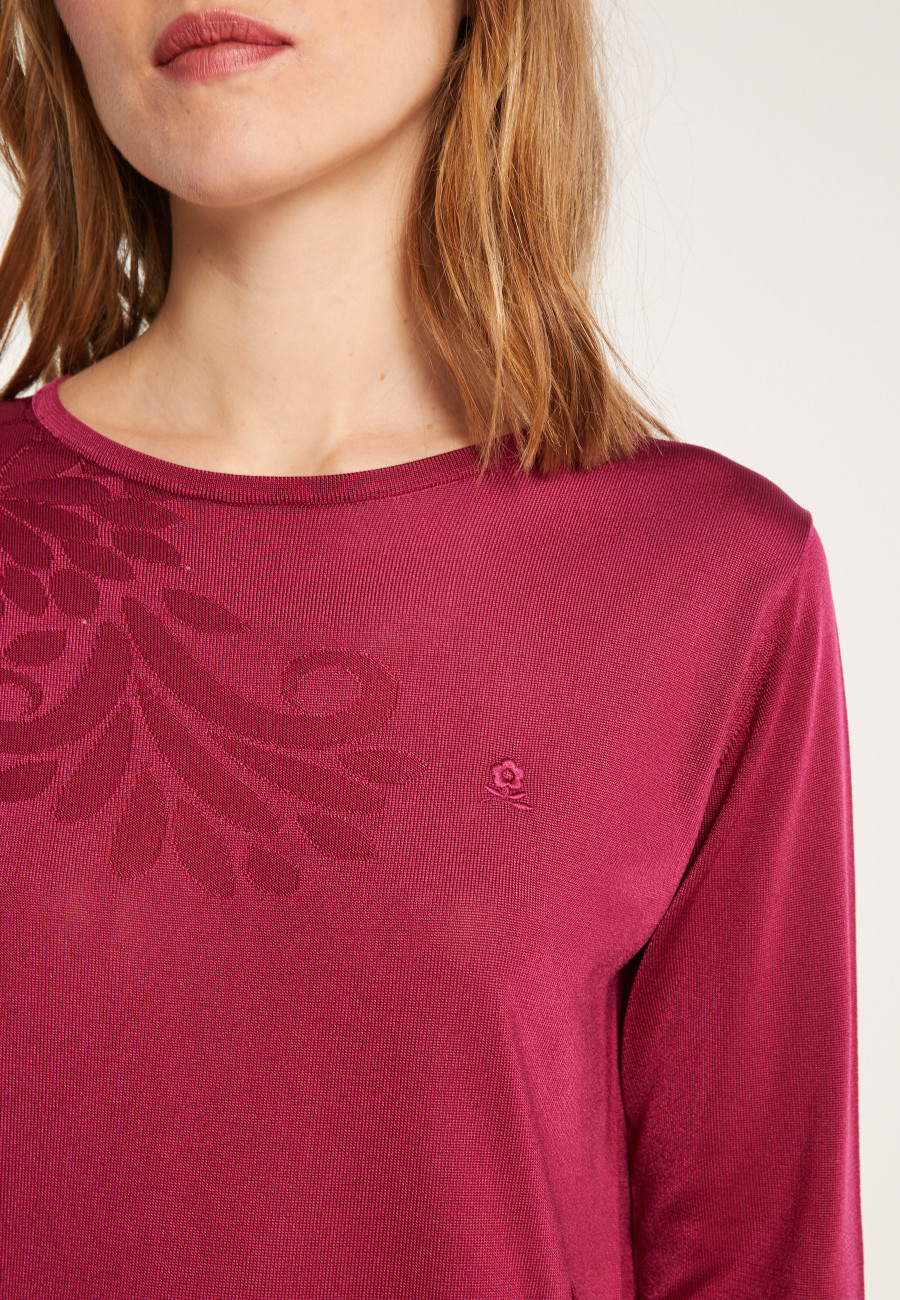 T-shirt manches coudes en Fil Lumière à motifs - Erica T-shirt manches coudes en Fil Lumière à motifs - Erica
