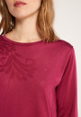 T-shirt manches coudes en Fil Lumière à motifs - Erica