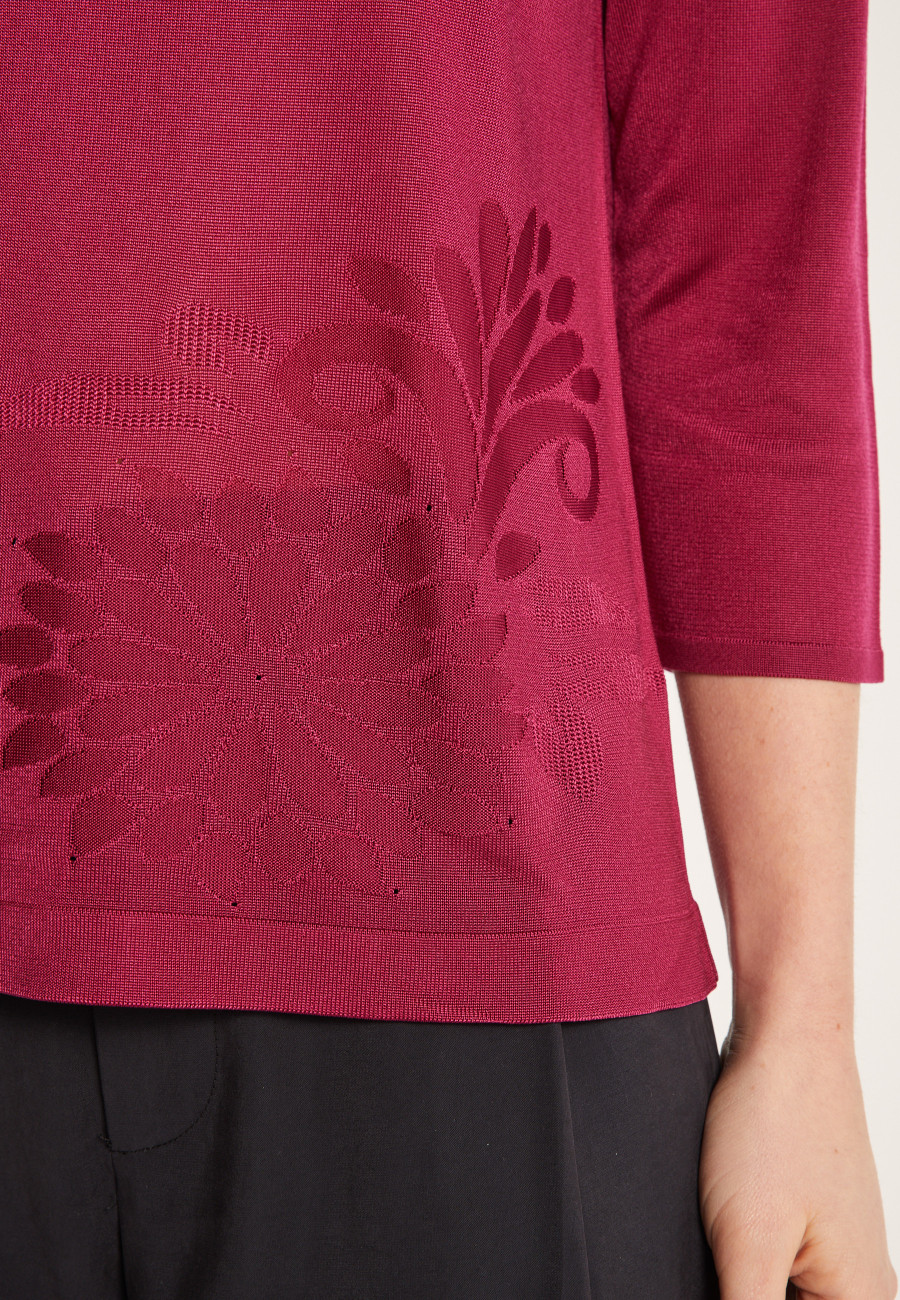 T-shirt manches coudes en Fil Lumière à motifs - Erica T-shirt manches coudes en Fil Lumière à motifs - Erica