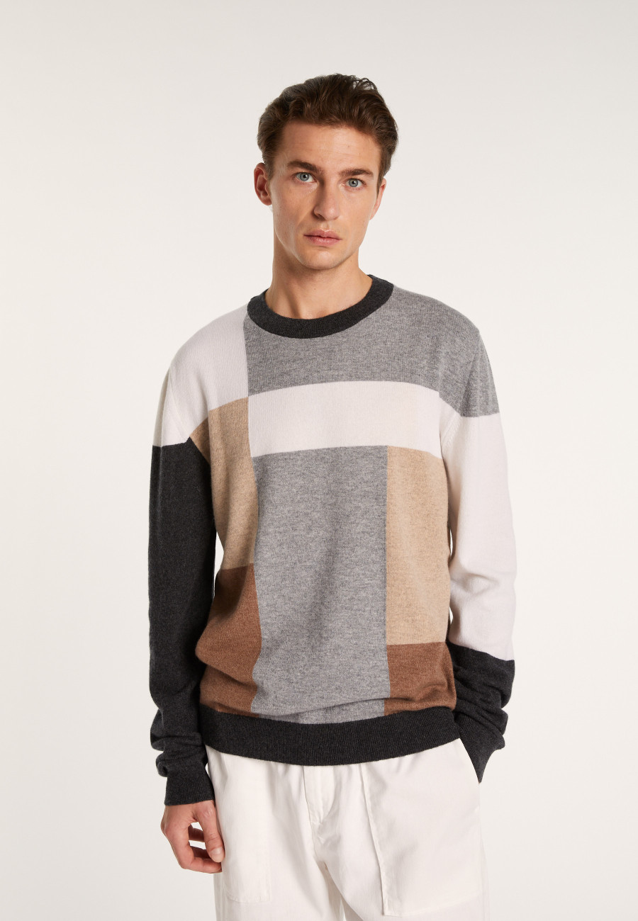 Pull motifs géométriques en cachemire - Lima