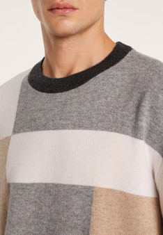 Pull motifs géométriques en cachemire - Lima