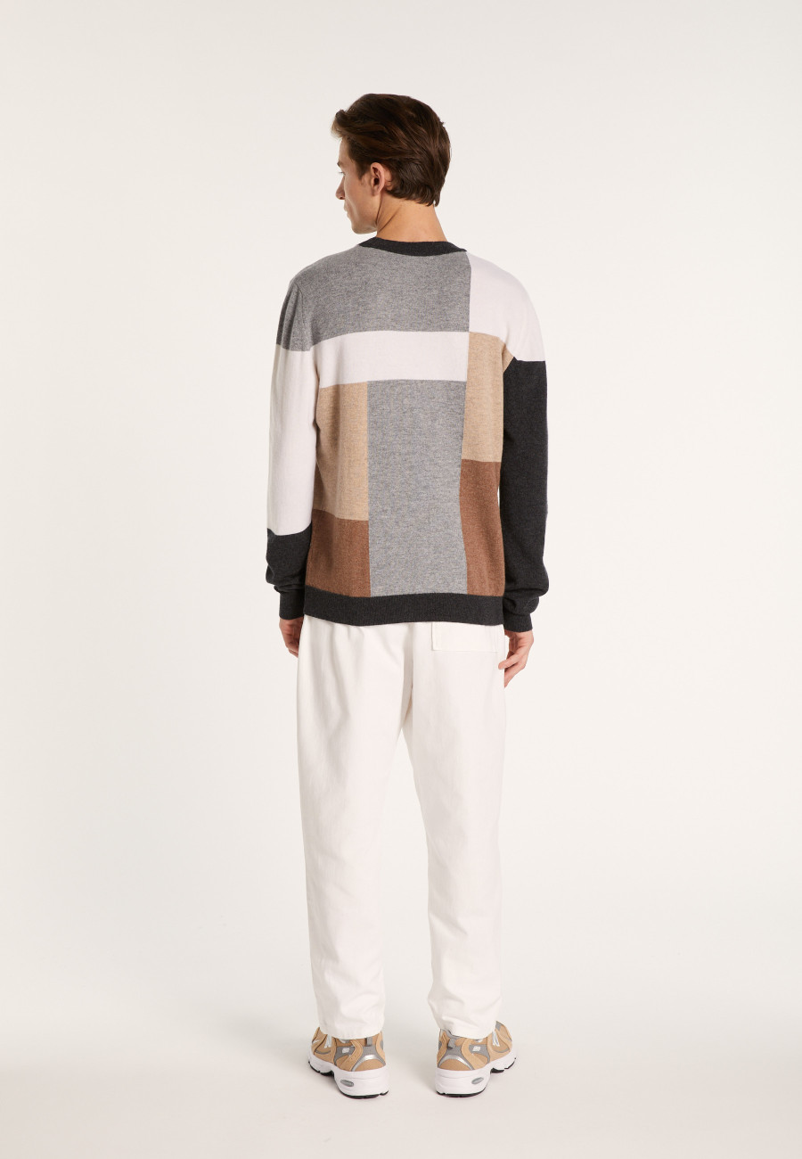 Pull motifs géométriques en cachemire - Lima