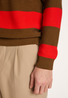 Pullover mit großen Streifen aus Bio-Baumwolle - Rivage