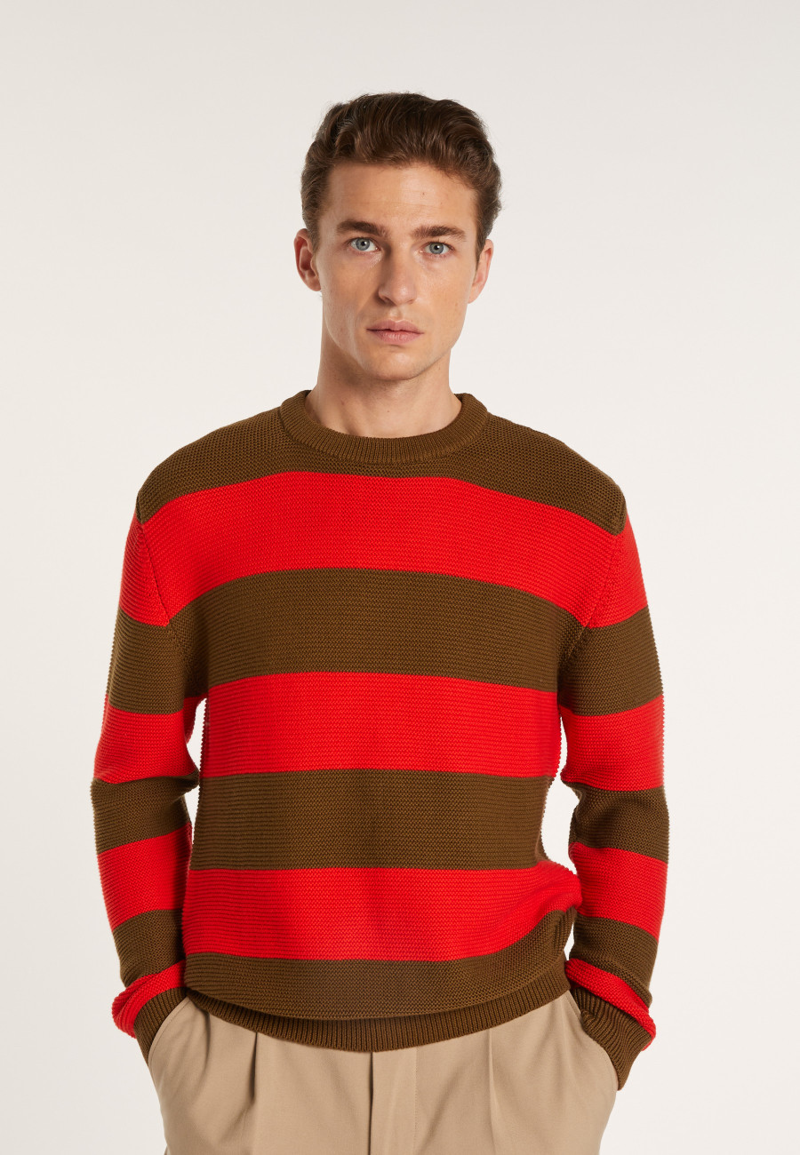 Pullover mit großen Streifen aus Bio-Baumwolle - Rivage
